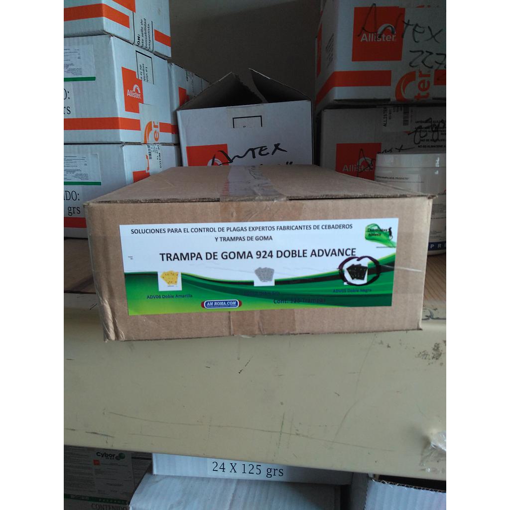 924 NEGRA DOBLE ADVANCE 23X4CM Cja/125 pzas.TRAMPA PEGAMENTO VOLADORES