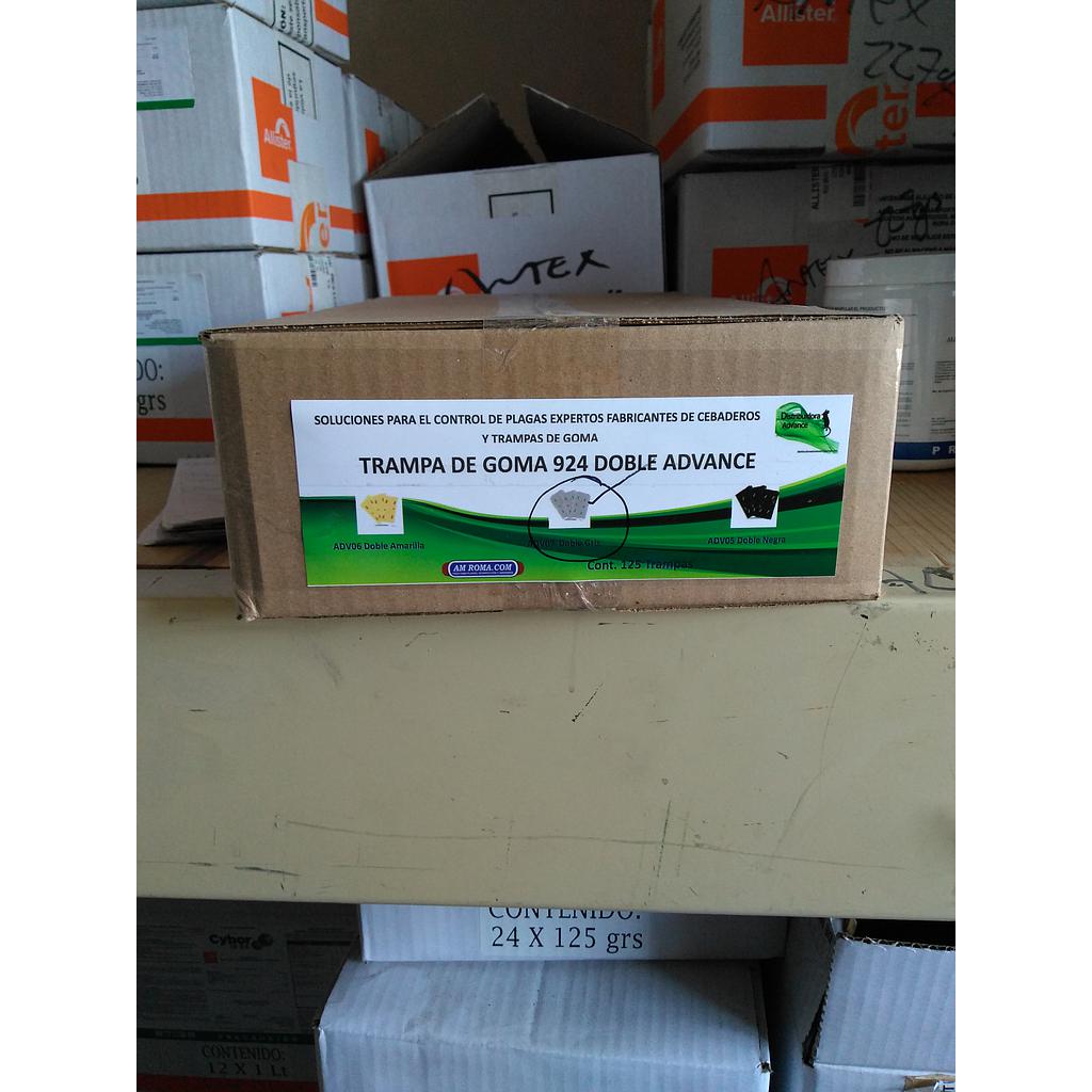 924 PLATA DOBLE ADVANCE 23X41CM TRAMPA PEGAMENTO VOLADORES CAJA 125 pzas.