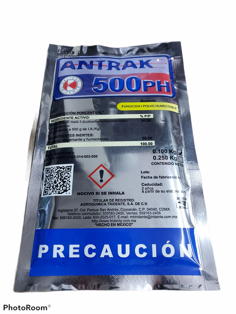 ANTRAK 50 PH Fungicida agrícola sistémico y de contacto Benomilo 50% 100 g