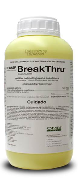 BREAK THRU Polieter polimetilsiloxano copolimero 100% 1 L USO AGRICOLA