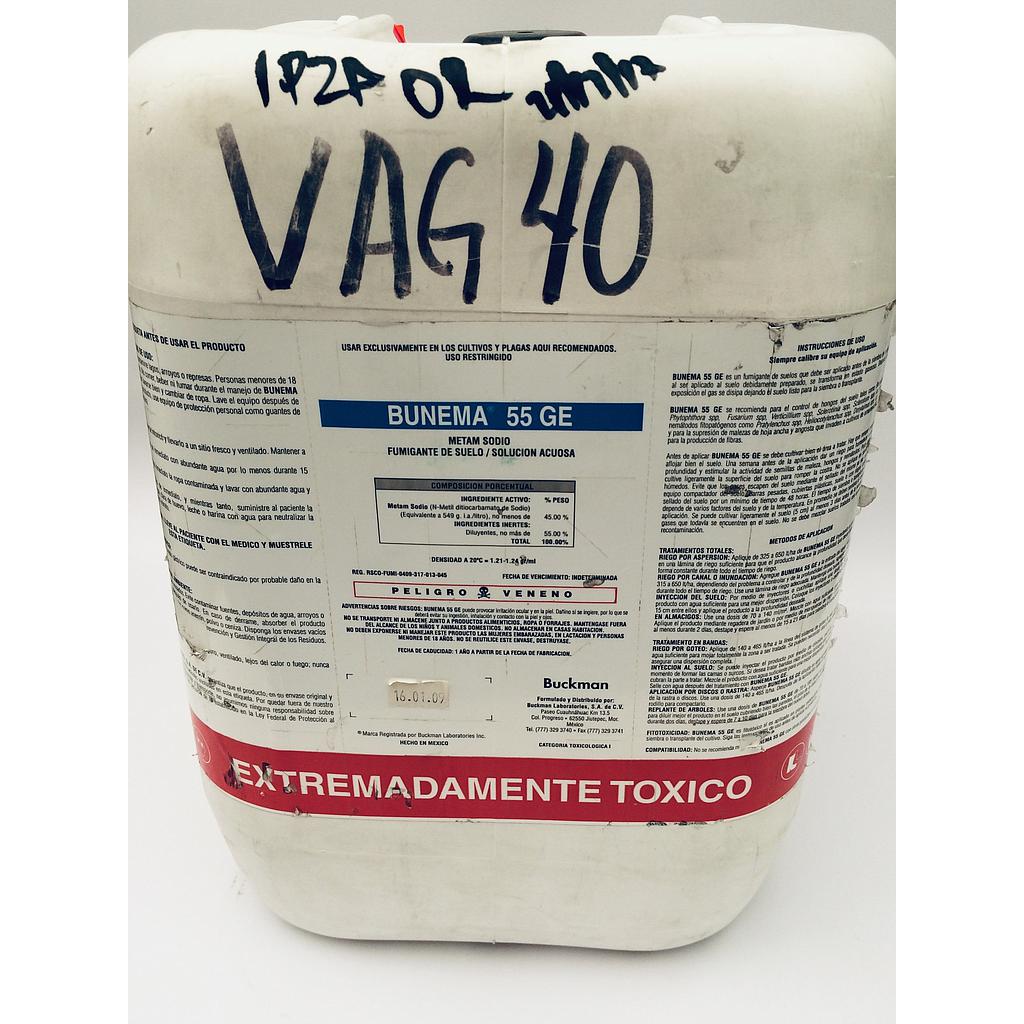 BUNEMA Metam sodio 42% 20 L USO AGRICOLA