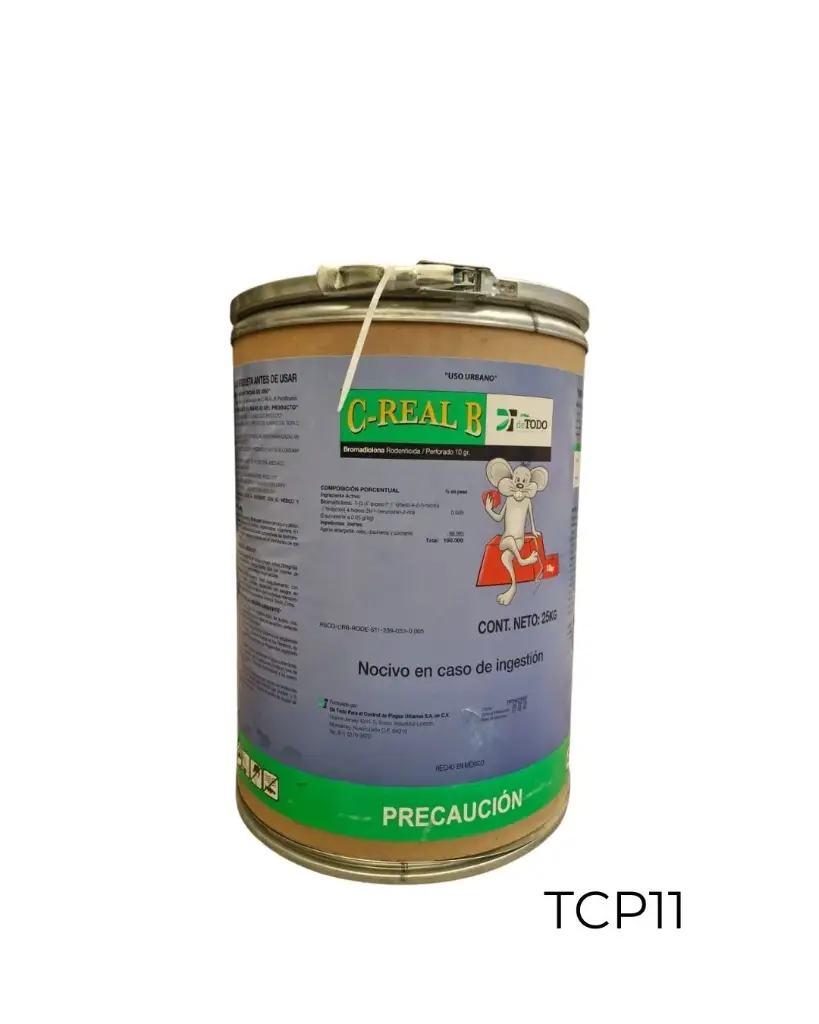C-REAL B PARAF PERFORADO BLOCK 10 g Bromadiolona 25 kg