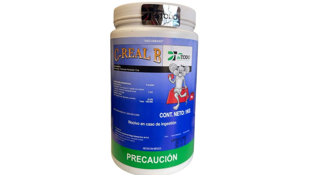 C-REAL B PARAF. PERFORADO BLOCK 10 g Bromadiolona 1 kg