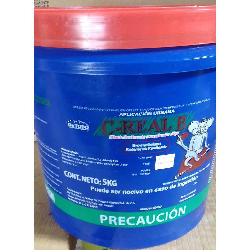 C-REAL B PARAF. PERFORADO BLOCK 10 g Bromadiolona 5 kg