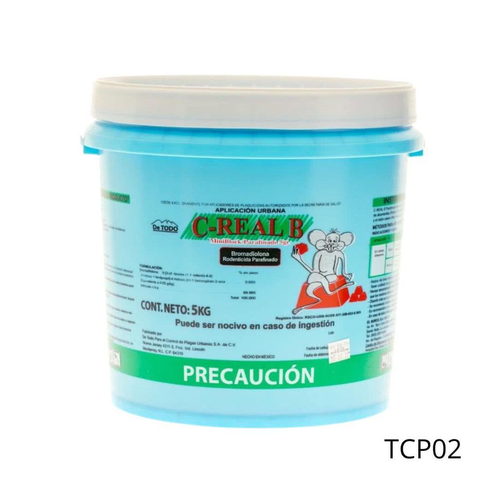 C-REAL B PARAFINADO MINI BLOCK 5 g Bromadiolona 5 kg