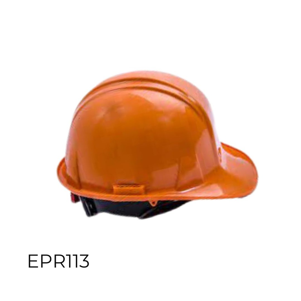 CASCO NARANJA CON MATRACA TIPO CACHUCA CLASE E INFA