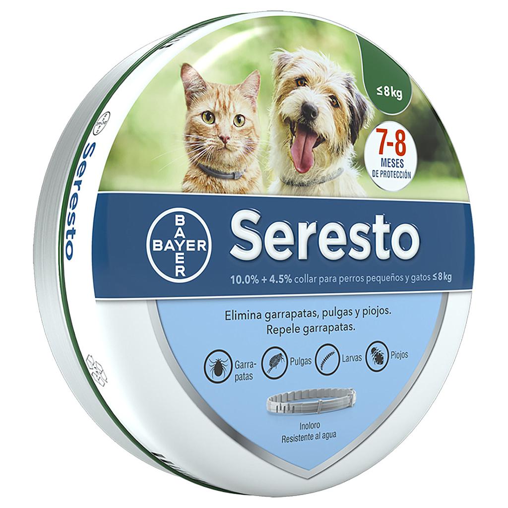 COLLAR ANTIPULGAS Y GARRAPATAS SERESTO CHICO PERRO Y GATO