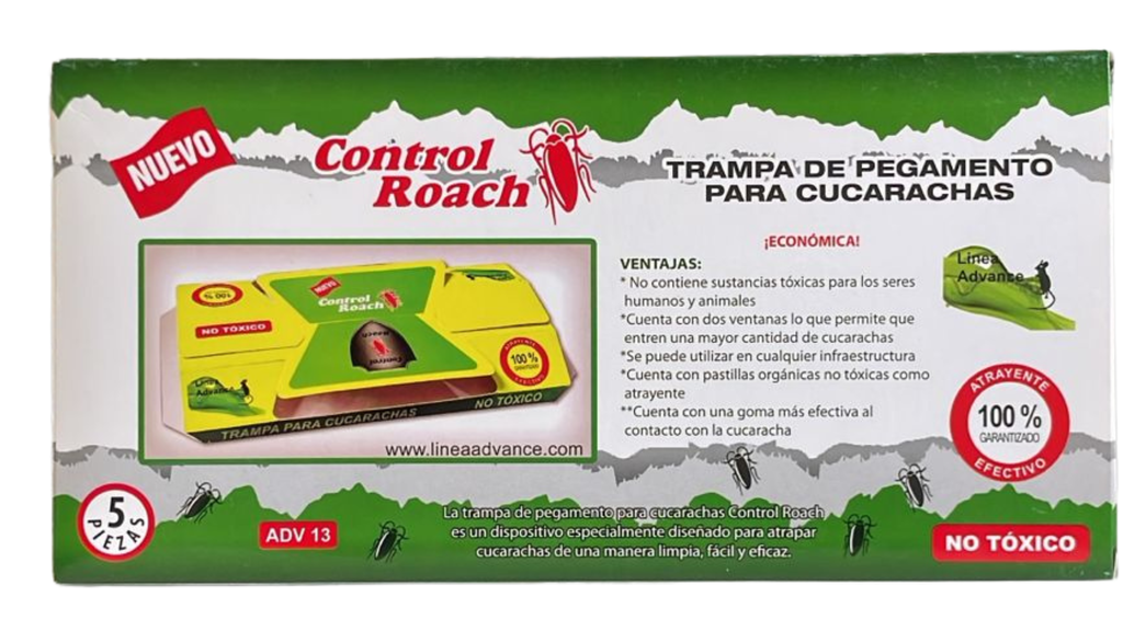 Trampa de monitoreo para cucharachas con atrayente CONTROL ROACH Advance