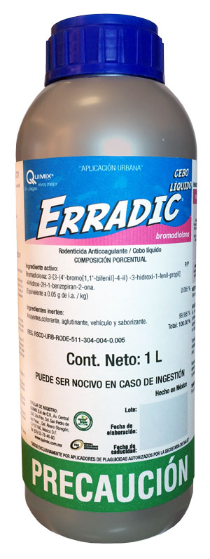 ERRADIC CEBO LIQUIDO Bromadiolona 0.005% 1 L