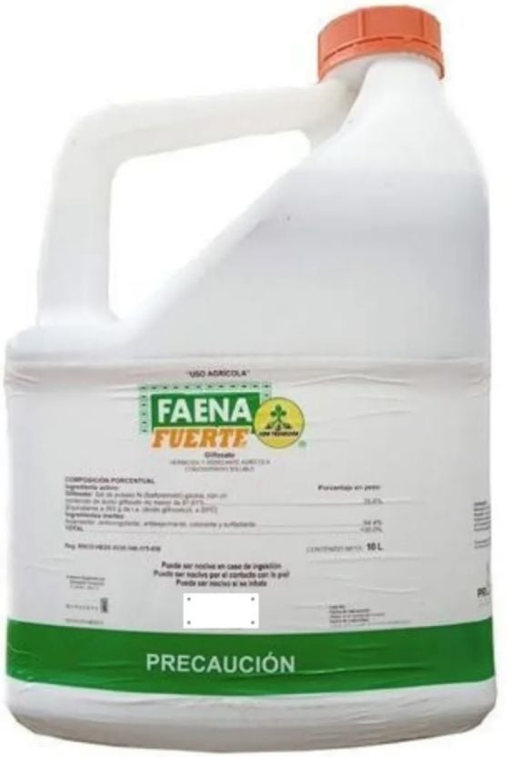 FAENA FUERTE Glifosato 35.6% 10 L USO AGRICOLA