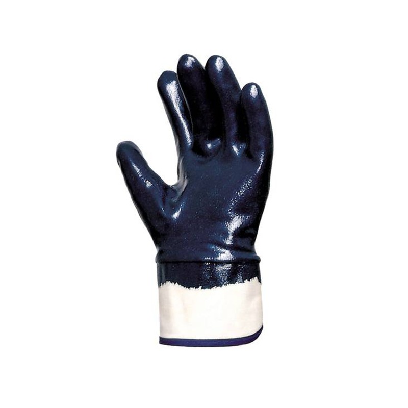 GUANTE DE ALGODON GRIS RECUBIERTO DE LATEX AZUL T7 3243