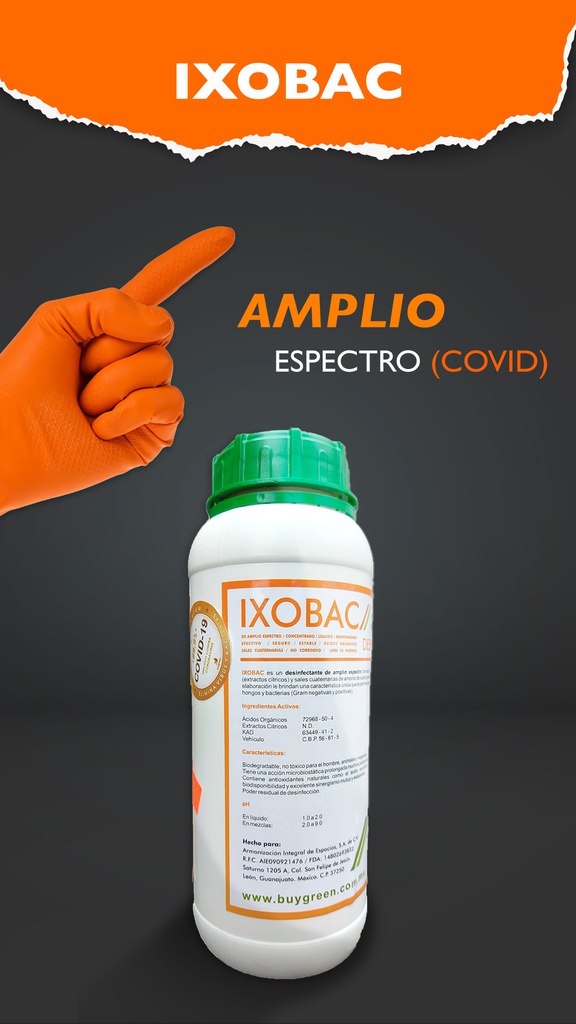IXOBAC  DESINFECTANTE CONCENTRADO 1 LT
