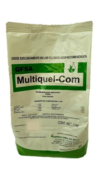 MULTIQUEL-COM Fertilizante foliar 1 kg USO AGRICOLA