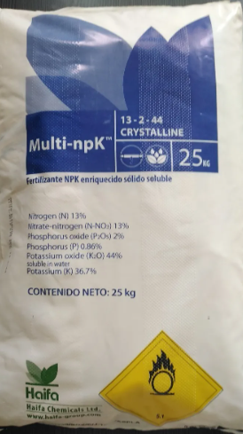 NITRATO DE POTASIO SOLUBLE SACO 25 KG USO AGRICOLA