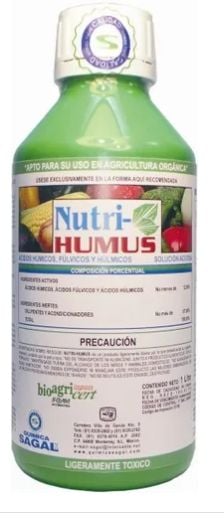 NUTRI HUMUS Acidos humicos 12.50%  1 L USO AGRICOLA