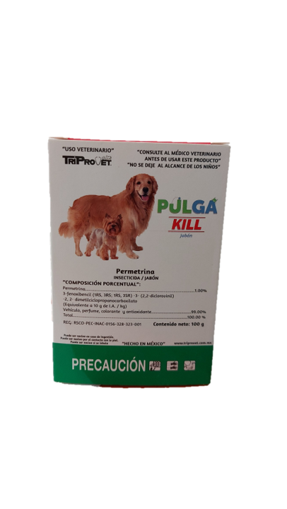 PULGAKILL JABON ANTIPULGAS 100g PERMETRINA 1%