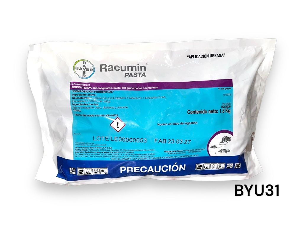 RACUMIN PASTA Coumatetralil 0.0375% 1.5 kg