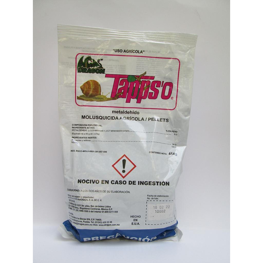 TAPPS'O PELLETS Metaldehido 6% 454 g USO AGRICOLA