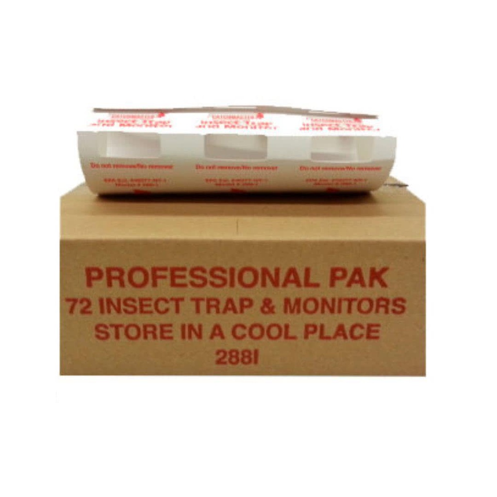 Caja de trampas de pegamento para monitoreo de cucarachas e insectos 288-I Catchmaster 72 pzas