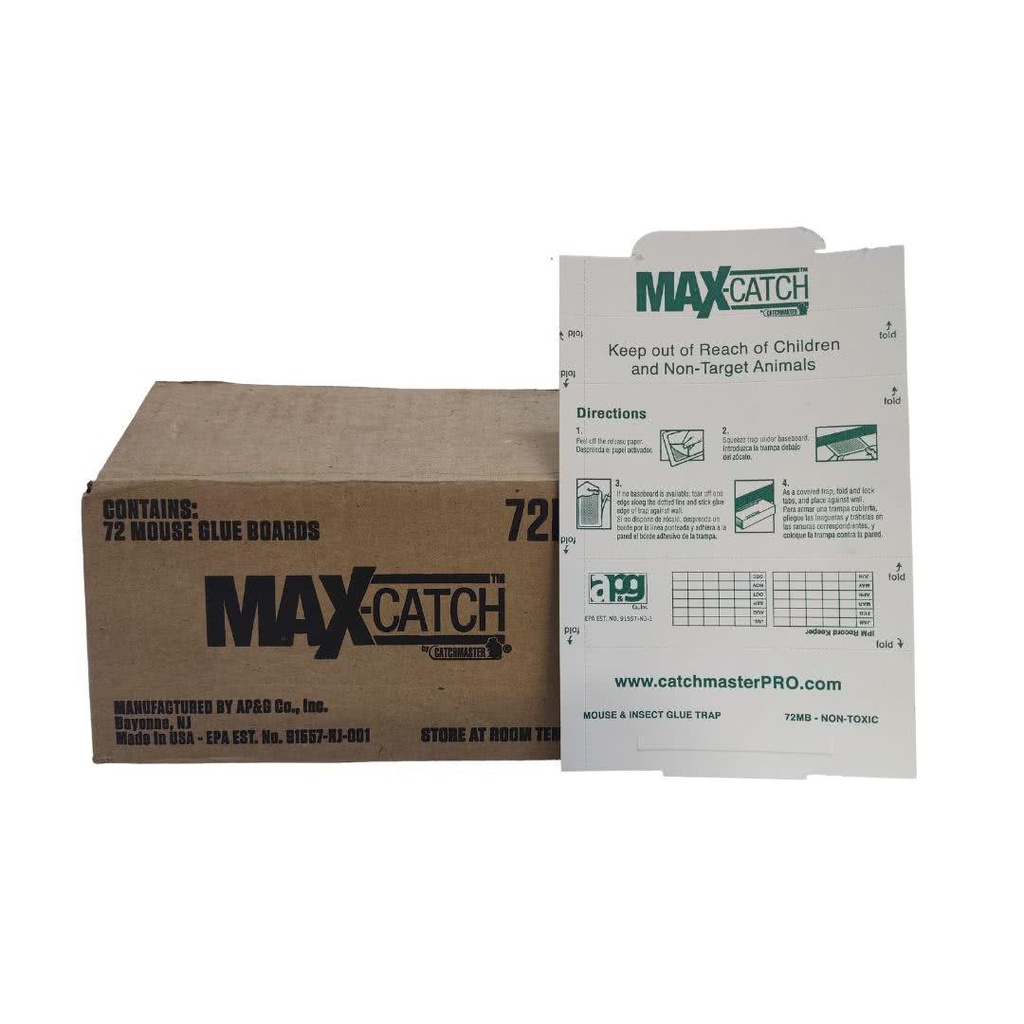 Caja de trampas de pegamento para raton 72-MAX Catchmaster 13x20 72 pzas