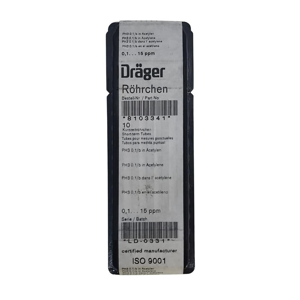 TUBO FOSFINA COLORIMETRICO 0.1...15 PPM DRAGER
