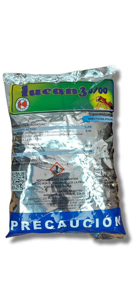 TUCAN 3 Cipermetrina 0.30% Bolsa 1 kg USO AGRICOLA