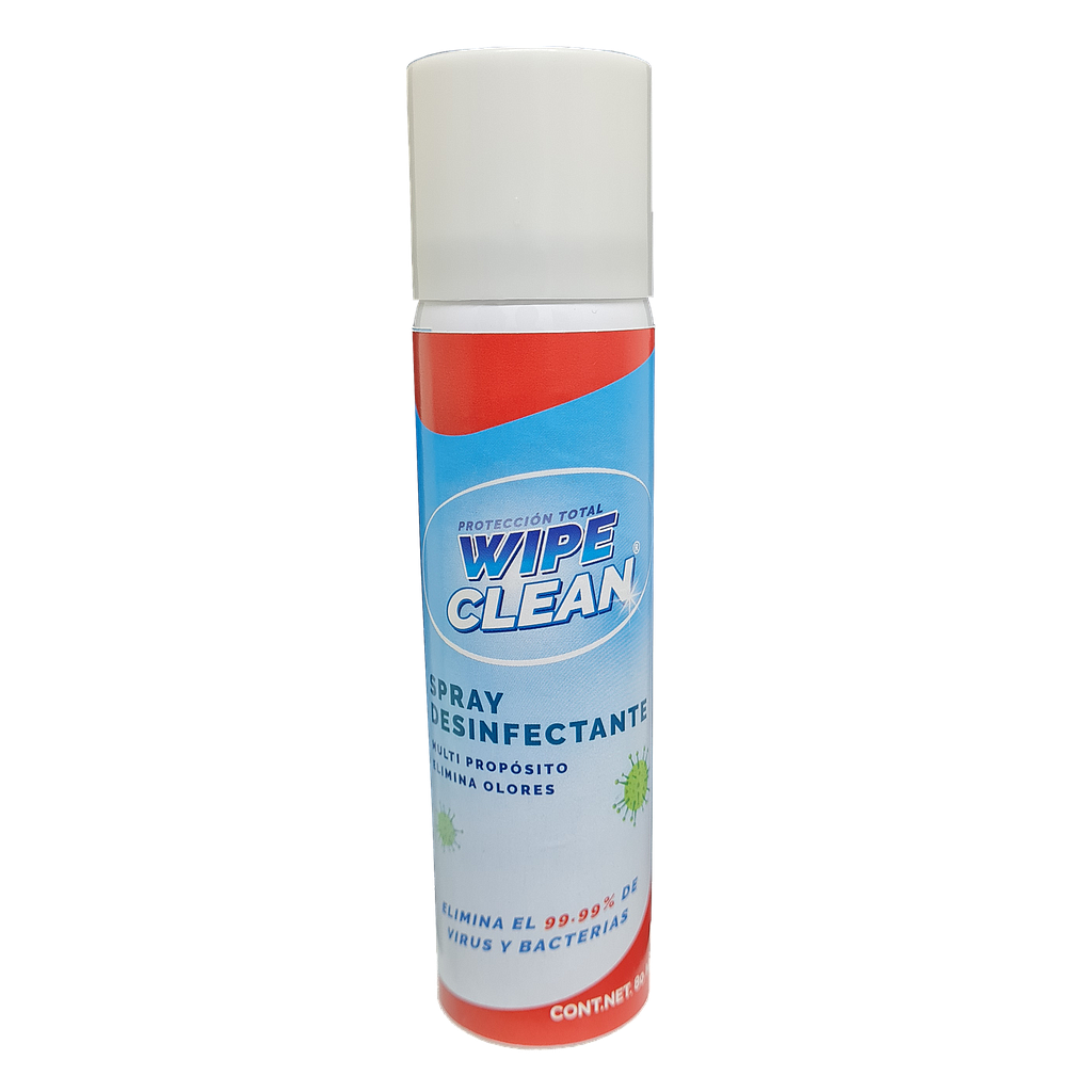 WIPE CLEAN SPRAY DESINFECTANTE EN AEROSOL DE 80 ML