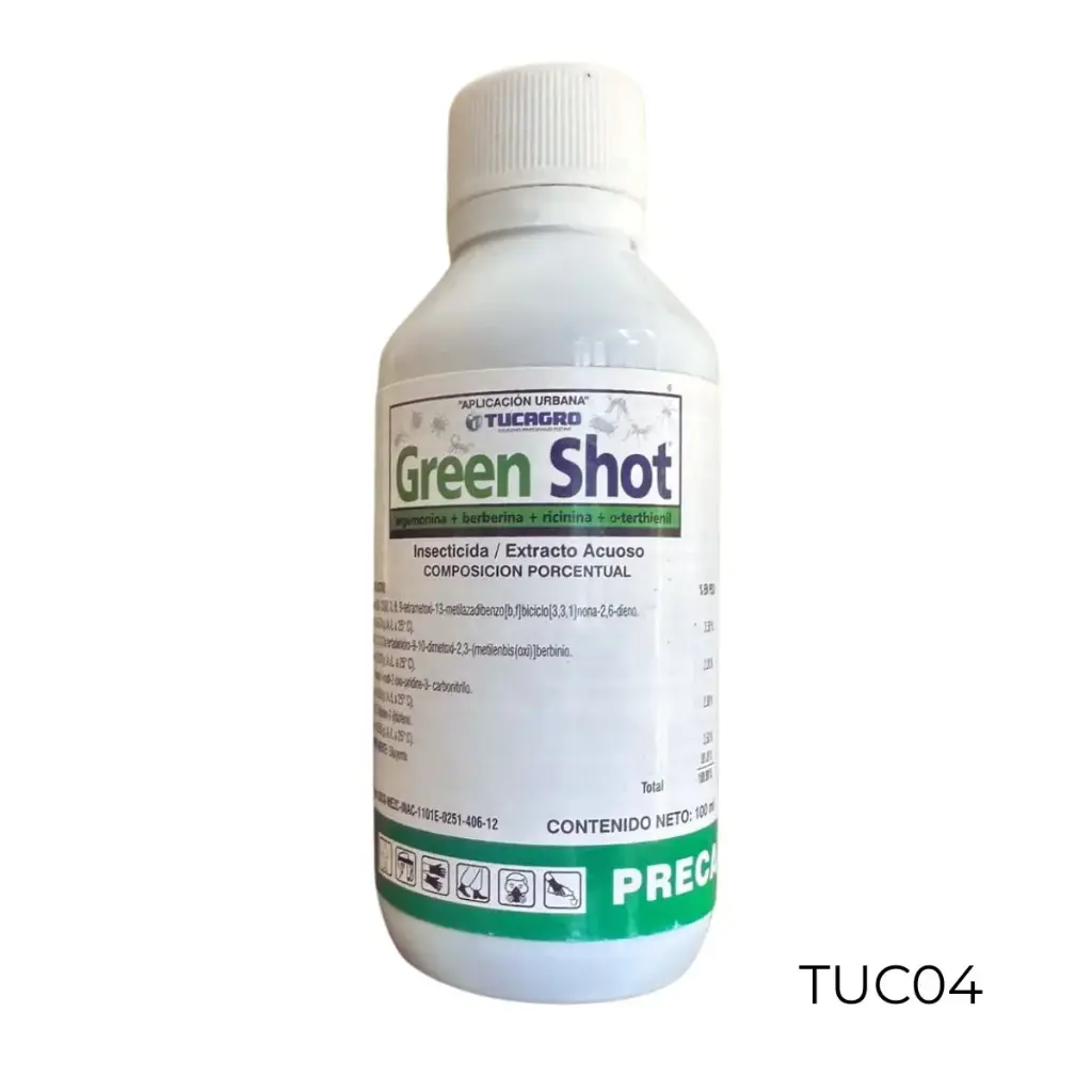 GREEN SHOT Argemonina 3.5% + Berberina 2.2% + Ricina 2.8 + a-terthienil 3.5% 100 ml
