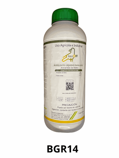 [BGR14] BIRD OFF LIQUIDO REPELENTE AVES 1L