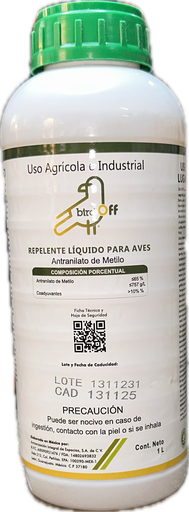 [BGR14] BIRD OFF LIQUIDO REPELENTE AVES 1L