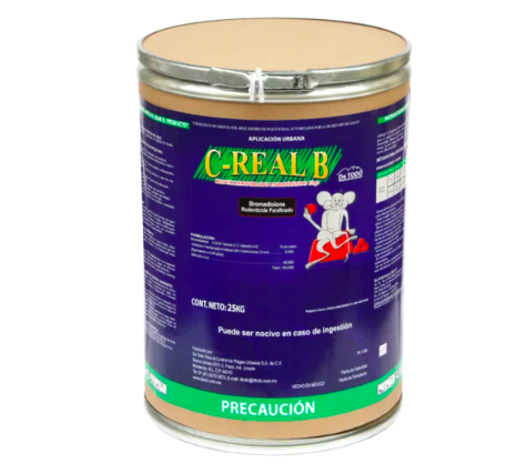 [TCP11] C-REAL B PARAF PERFORADO BLOCK 10 g Bromadiolona 25 kg