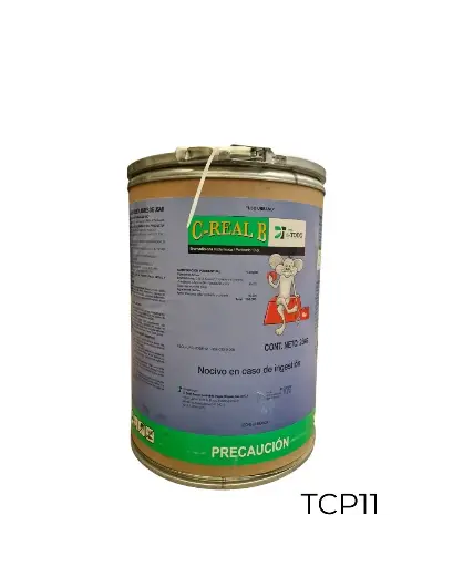 [TCP11] C-REAL B PARAF PERFORADO BLOCK 10 g Bromadiolona 25 kg