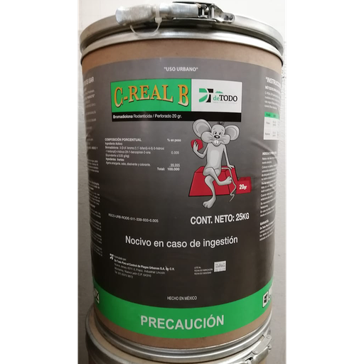 [TCP14] C-REAL B PARAF PERFORADO BLOCK 20 g Bromadiolona 25 kg