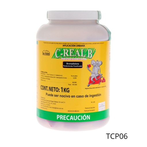 [TCP06] C-REAL B PARAFINADO BLOCK 10 g Bromadiolona 1 kg