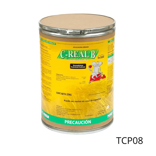 [TCP08] C-REAL B PARAFINADO BLOCK 10 g Bromadiolona 25 kg