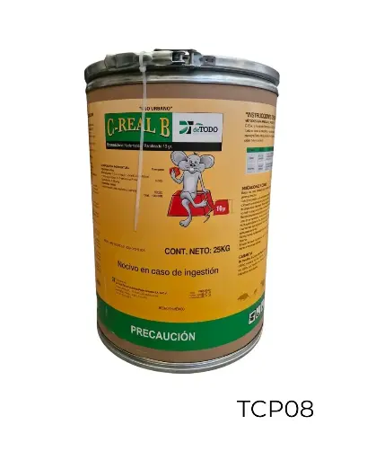 [TCP08] C-REAL B PARAFINADO BLOCK 10 g Bromadiolona 25 kg
