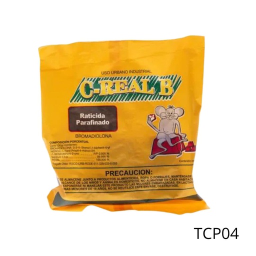 [TCP04] C-REAL B PARAFINADO BLOCK 10 g Bromadiolona 50 g
