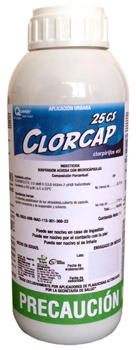[QMU06] CLORCAP 25 CS Clorpirifos etil 22.70% 1 L