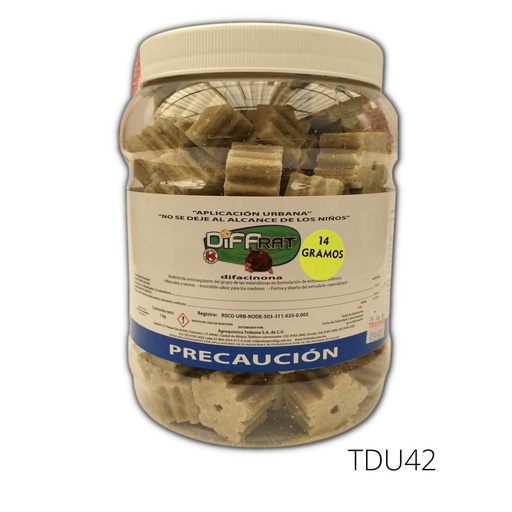 [TDU42] DIFARAT Difacinona 0.005% 14 g de 1 kg