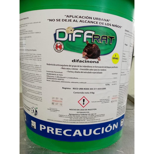 [TDU48] DIFARAT Difacinona 0.005% canicas 9 kg
