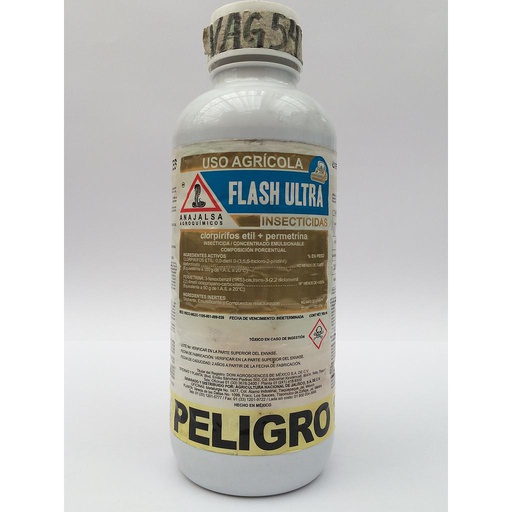 [VAG54] FLASH ULTRA Clorpirifos etil 33.80% + Permetrina 4.8% 950 ml USO AGRICOLA