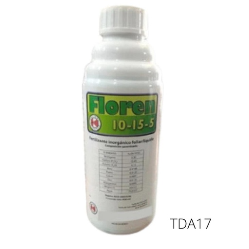 [TDA17] FLOREN 10-15-5 Fertilizante foliar 950 ml