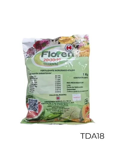 [TDA18] FLOREN 20-30-10 Fertilizante foliar 1 kg