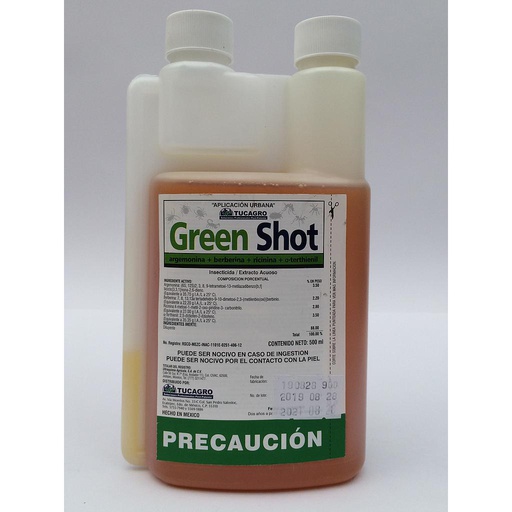 [VAU301] GREEN SHOT Argemonina 3.5% + Berberina 2.2% + Ricina 2.8 + a-terthienil 3.5% 500 ml