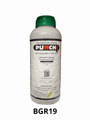 [BGR19] Punch Repelente Orgánico P/serpientes Víboras Alacranes 1 Lt